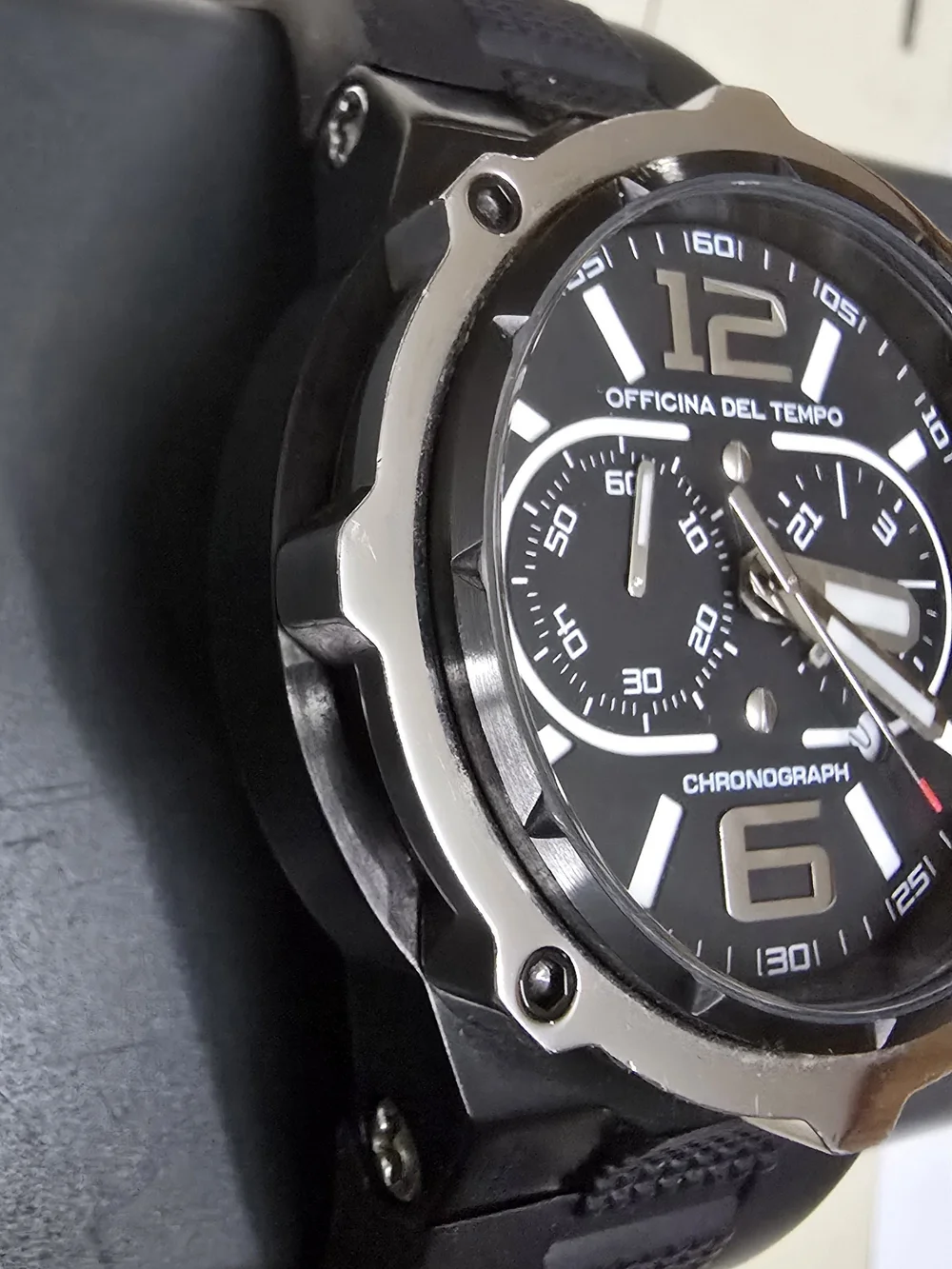 Officina Del Tempo Black Chronograph Watch